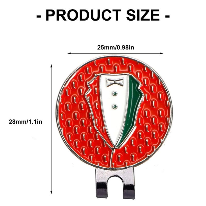 Golfball Markers Magnetic Hat Clip Suit Clothing Pattern Golfs Hat Clips Golfs Caps Clips Markers Gift for Golfs Lover
