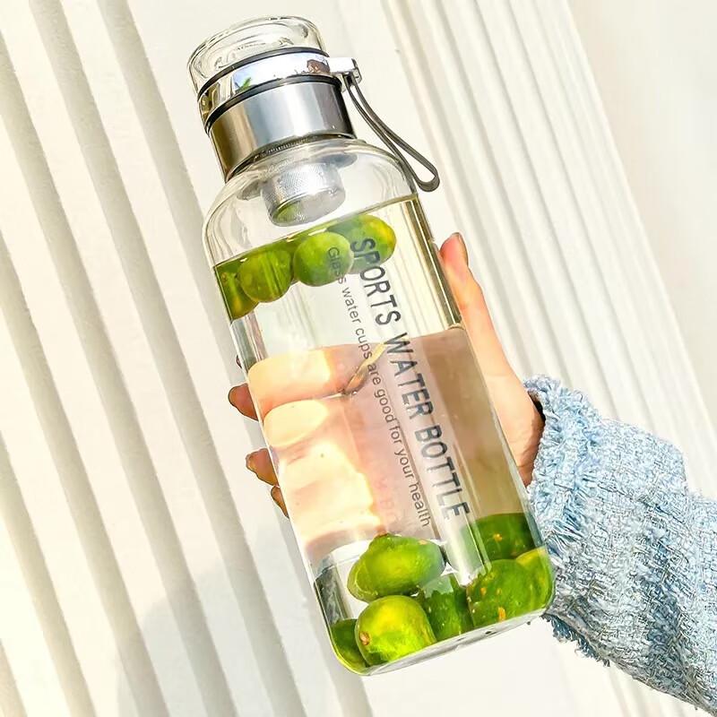 Shangqi 1000ml High Borosilicate Glass Tea Water Bottle