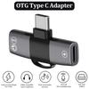 OTG Double USB Type C PD 15W Charger To Type C Jack AUX Audio Headphones Splitter Adapter for iPhone 15 Pro Max Samsung Xiaomi 3