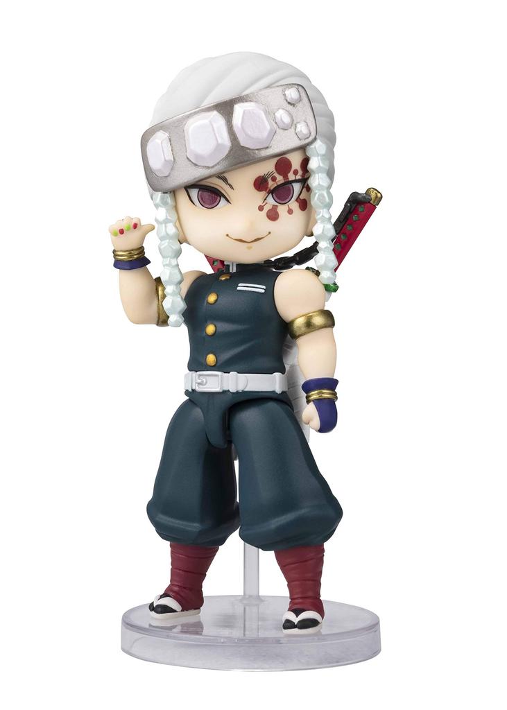 TAMASHII NATIONS Figuarts mini Demon Slayer: Kimetsu no Yaiba Tengen Uzui, approximately 100mm, painted PVC/ABS action figure, BAS60829