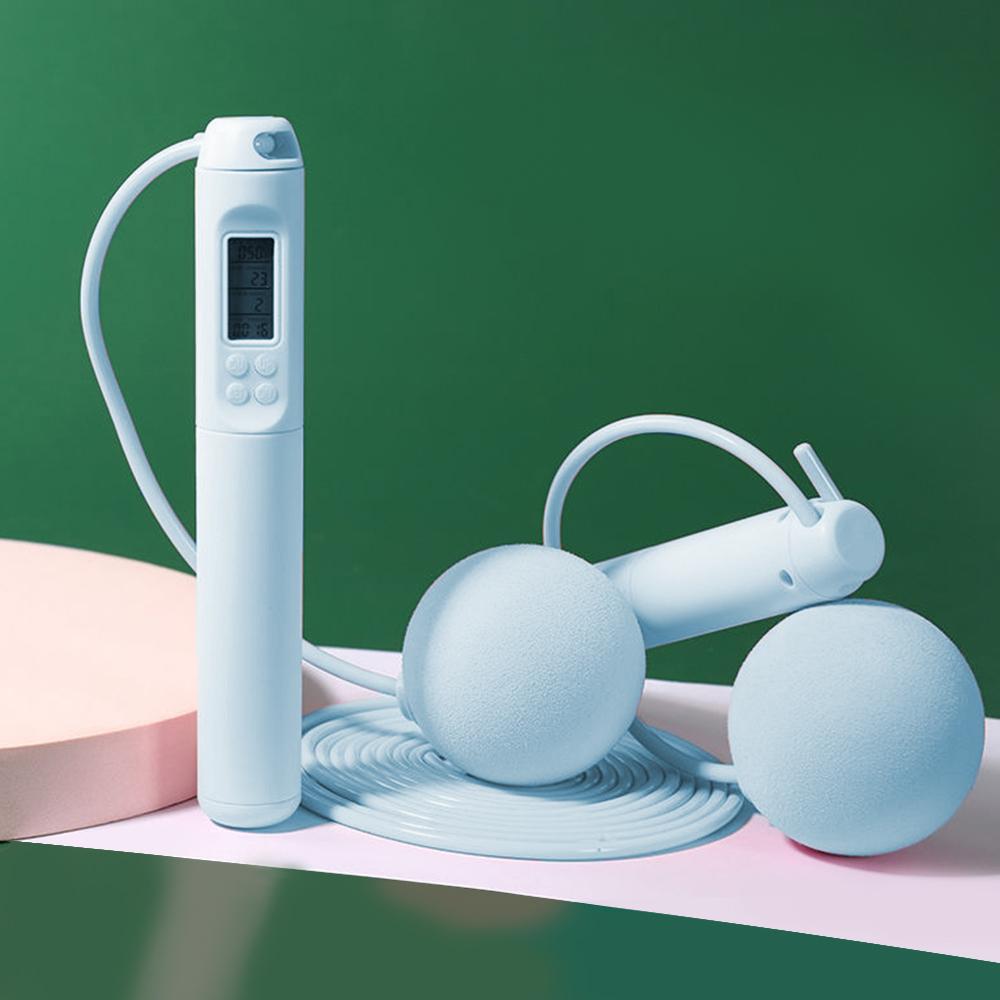 

Скакалка для подсчета мячей из стали и ПВХ скакалка упражнения регулируемая беспроводная скакалка фитнес тренажерный зал тренировки домашний спортивный инвентарь