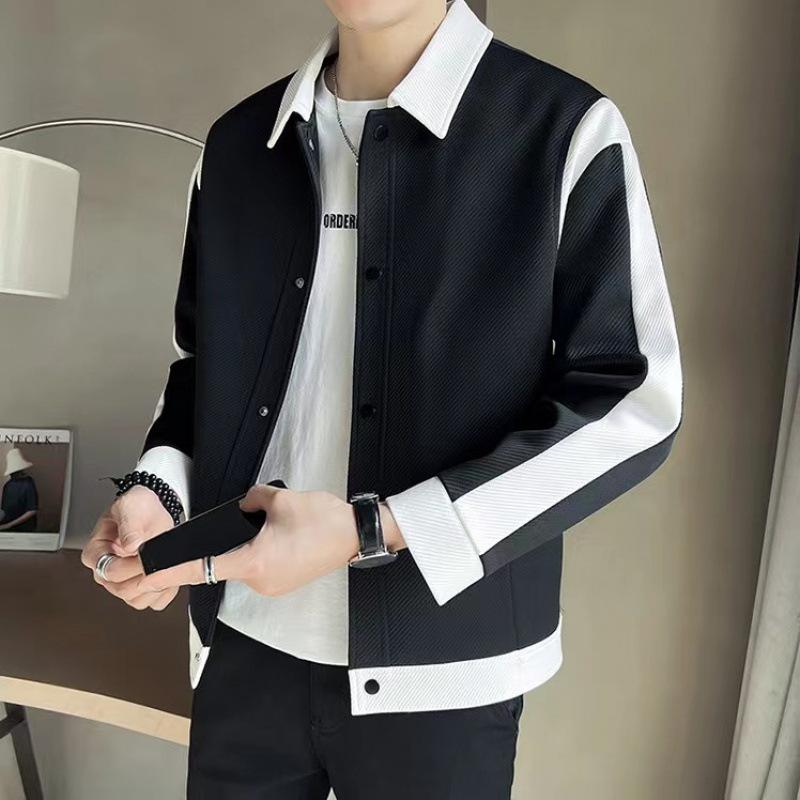 Spring New Three-bar Design Casual Jacket Men's Korean Style Trendy Handsome Student Jacket Men's Spring and Autumn
