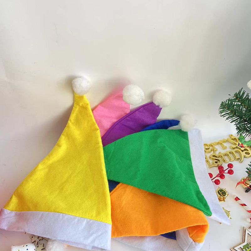 Jiaqi Dospělý Vícebarevný Vánoční Kostým Klobouk - Modrý, Zelený, Netkaný, Barevný Design