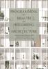 The Programming for Health and Wellbeing In Architecture Book