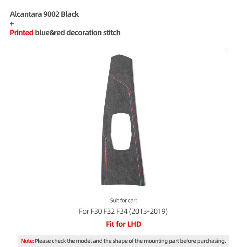 Beterhumz Car Dashboard Panel Multimedia Cover Trim For BMW F30 F32 F34 320i 328i 330i Top Suede Stickers Interior Accessories