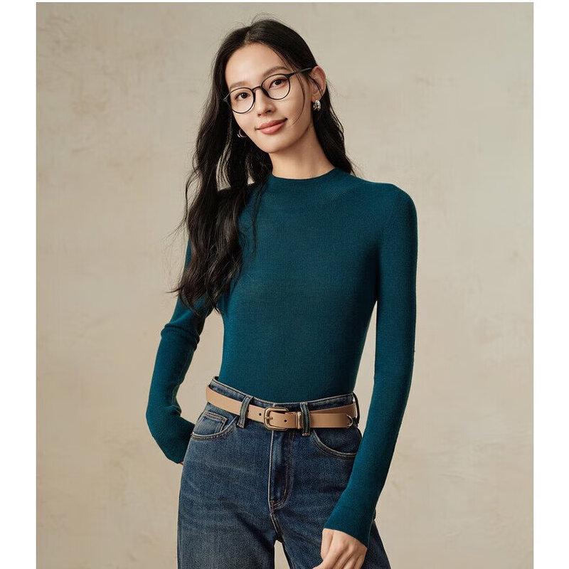 

Женский базовый топ Jiuzi Annacau из смесовой шерстяной вязки XL