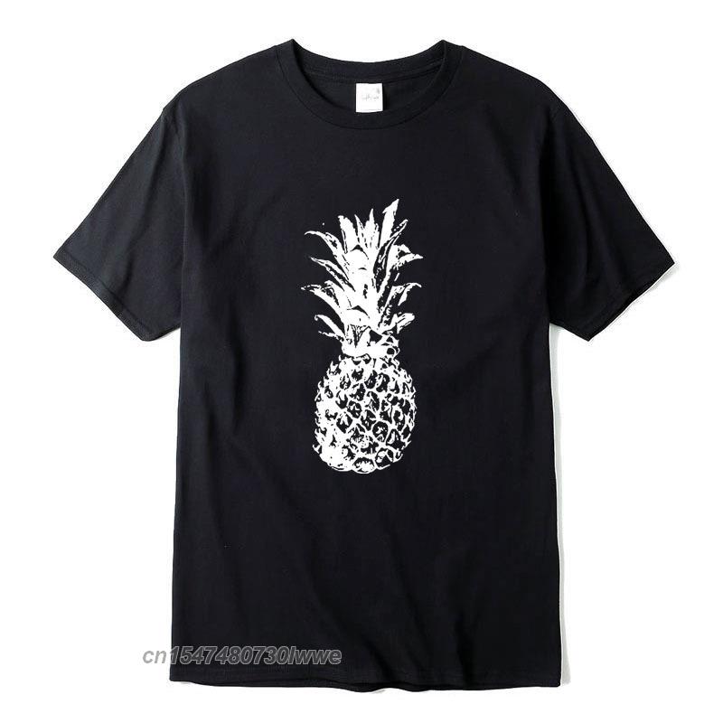 Cool Unisex Fashion Casual Top Quality 100 Cotton Loose Pineapple Printed T Shirt Casual Loose Cool Unisex T Shirt For Unisex