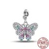 Spring New Charms Genuine Copper Floral Bee Firefly Style Butterfly Beads Fit Original Bracelet Necklace Handmade DIY Jewelry
