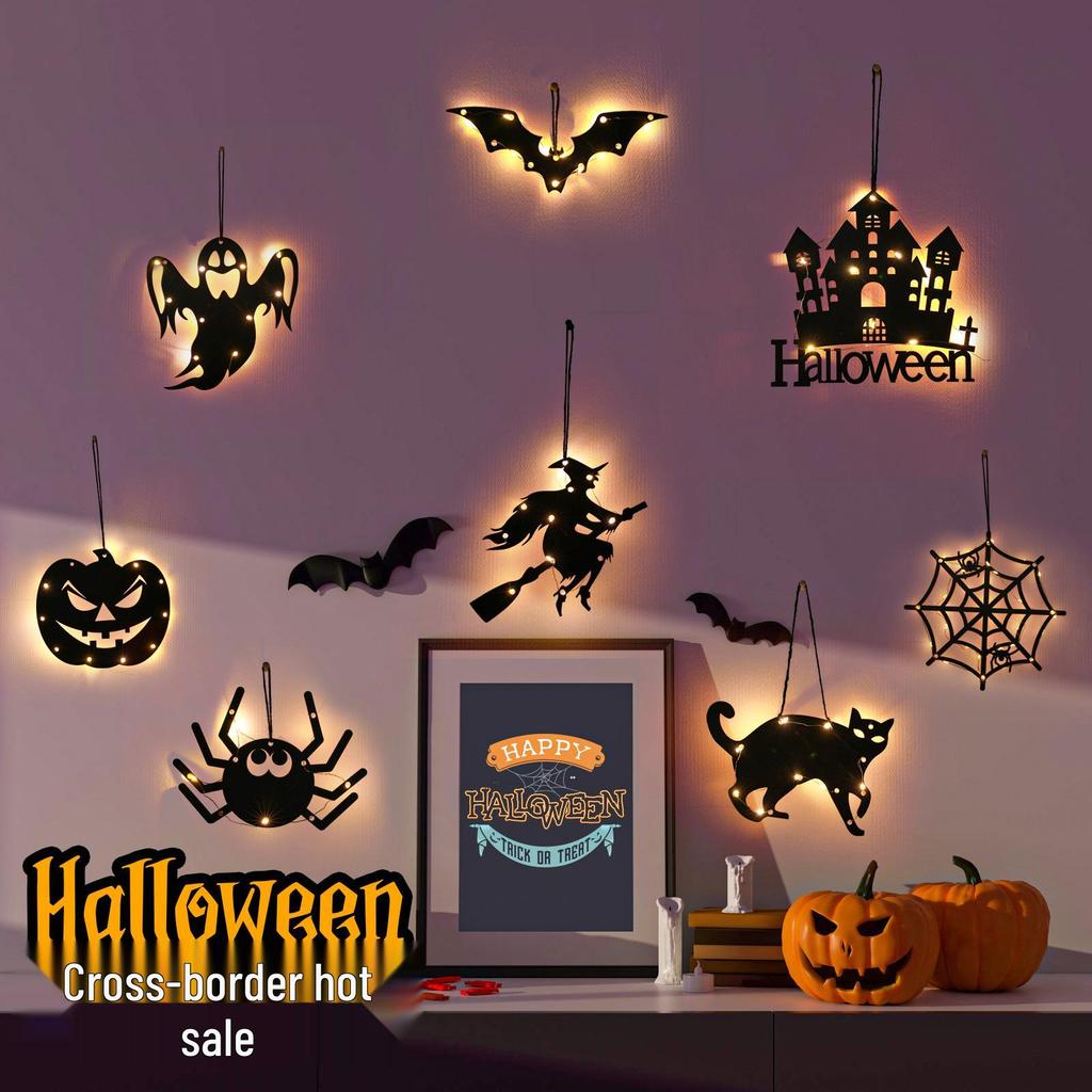 Halloween LED Pumpkin & Ghost String Lights: Spooky Room Décor with Flashing Ornaments