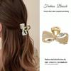 Medium Bow Rhinestone Hair Clip: Metal Claw Clip for Women, Elegant Half-Up Style Accessory