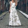 Vestito estivo bohémien da donna, scollo a O, vestibilità larga, cintura staccabile, vestito lungo per la vita di tutti i giorni