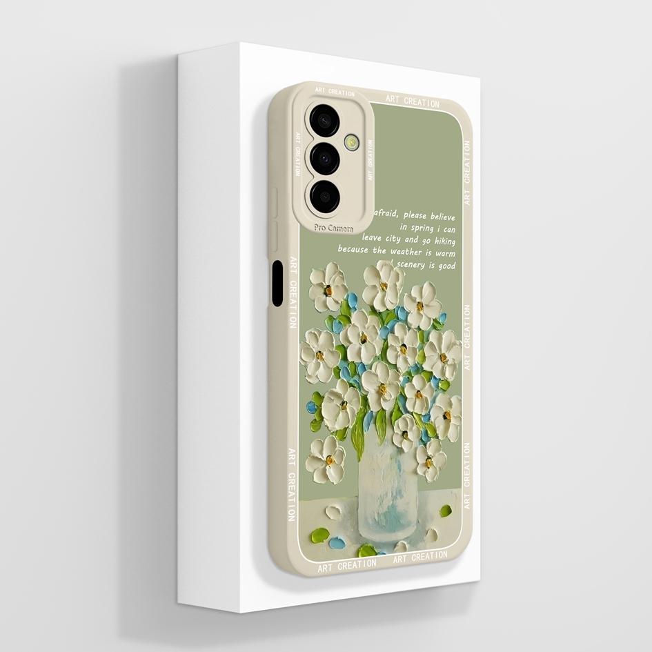 

Чохол для телефону Samsung F13 A73 A72 A71 A54 A53 A52 A51 A50 A34 A33 A32 A31 A30 A24 A23 A22 Lazy Cat Funny Flowers силіконовий протиударний для Samsung Capa Samsung A72