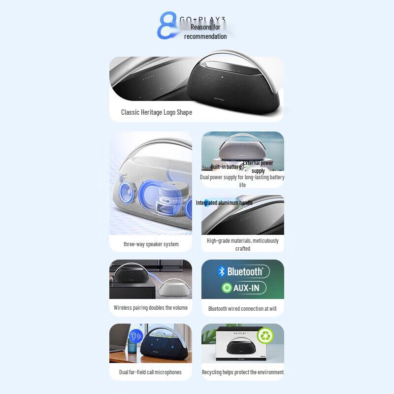 Harman Kardon Go+Play 3 Portable Bluetooth Speaker