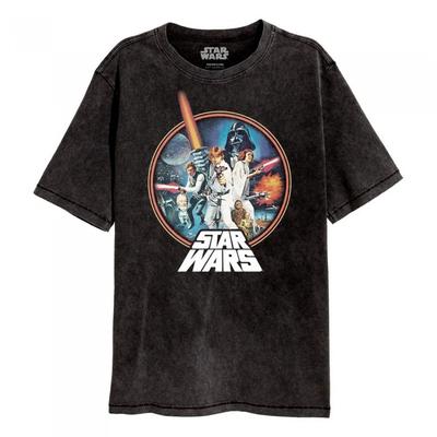 STAR WARS Unisex Adult Retro Acid Wash T-Shirt