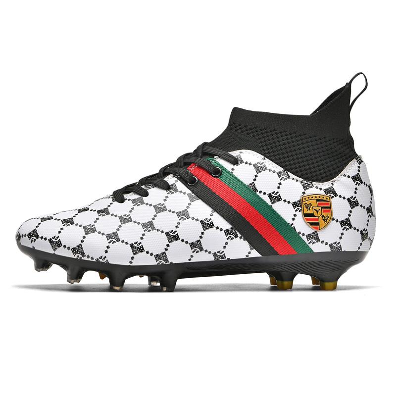 Men's Football Shoes Pro-Quality Teenager's Outdoor Training Cleats High Quality Breathable Athletic Sneakers Anti-slip Footwear