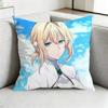 Violet EEvergarden Anime Pillow Case Square DoubleSided Sofa Cushion Cover Bedroom Bedside Pillow Gift