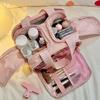 Double Side Open Travel Toiletry Bag Multipocket Design Women Cosmetic Tote  Bathroom Storage