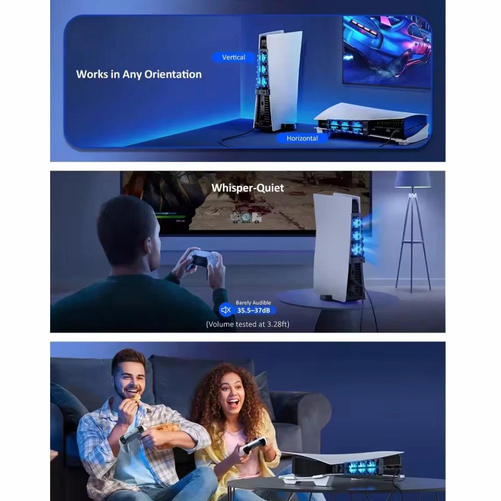 Cooler for Sony Play Station Playstation PS5 PS 5 Digital Disc Console Cooling Fan Gaming Accessories Ventilator USB Table Game