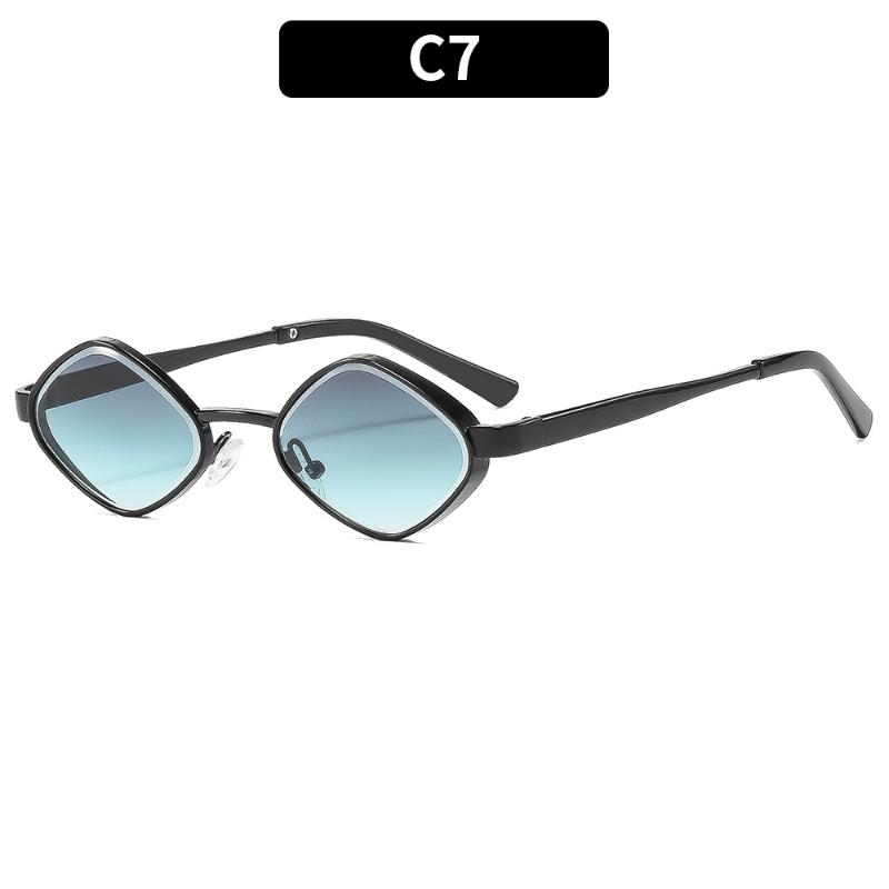 Fashion Polygonal Women Sunglasses Vintage Brand Irregular Sun Glasses Unique Metal Frame Punk Eyewear Men