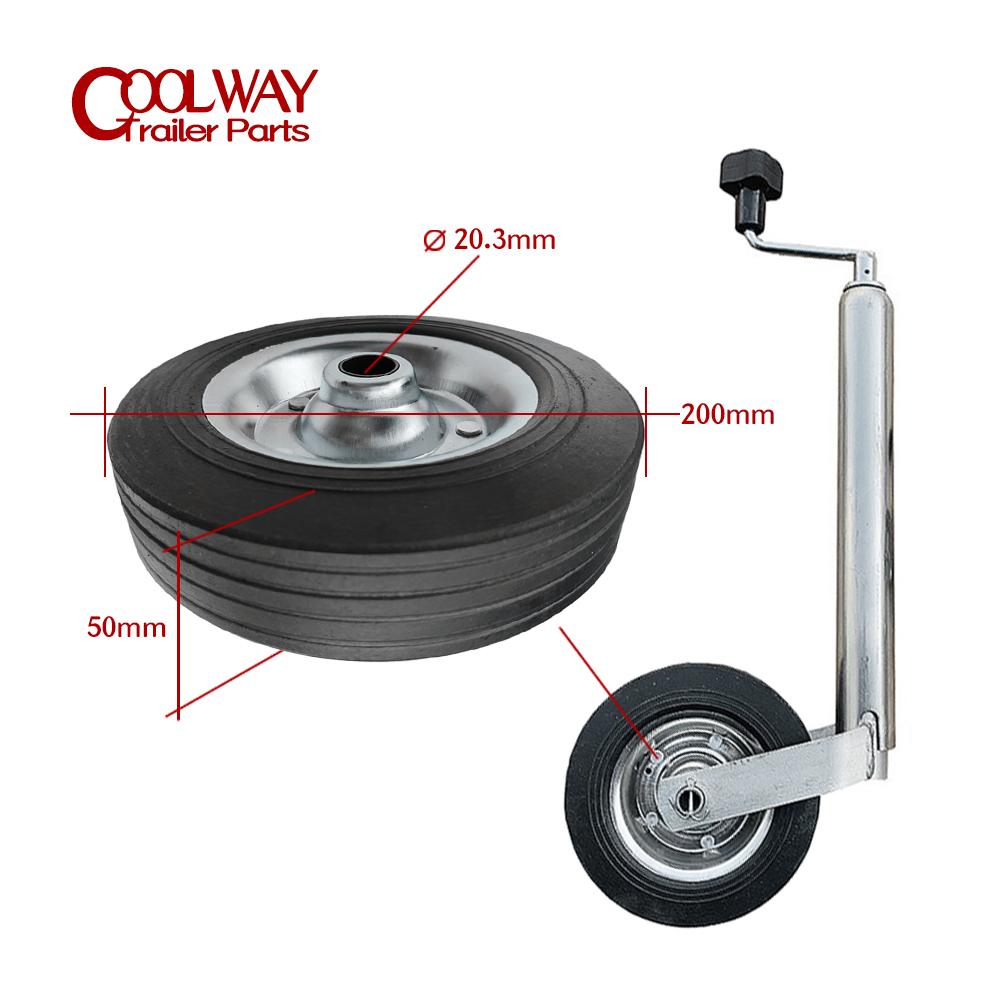 200 X 50 MM Replacement Spare Wheel For Trailer Jack Jockey Wheel RV Camper Components Caravan Parts Accessories