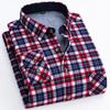 New IN Men's Thicker Flannel Shirt  Winter Plus Fleece More Colors Warm Long Sleeve  Plaid Business Casual Slim-fit Clothes