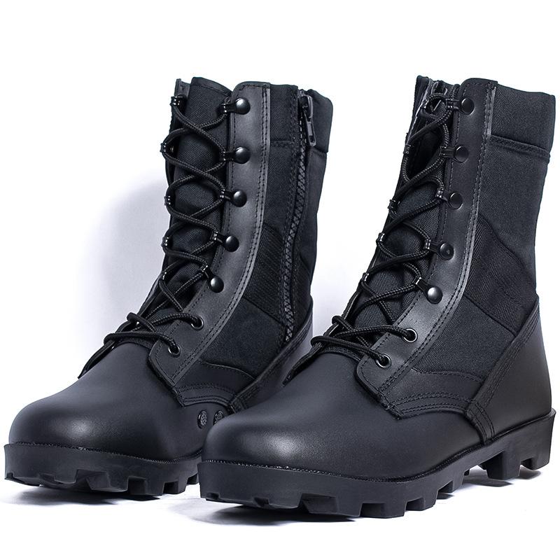 Leather Military Boots Outdoor Hiking Shoes Desert Workwear Training