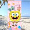 Spongebob Squarepants Cartoon Microfiber Printed Beach Towel Mountaineering Yoga Beach Swimming Running Absorbent Towel