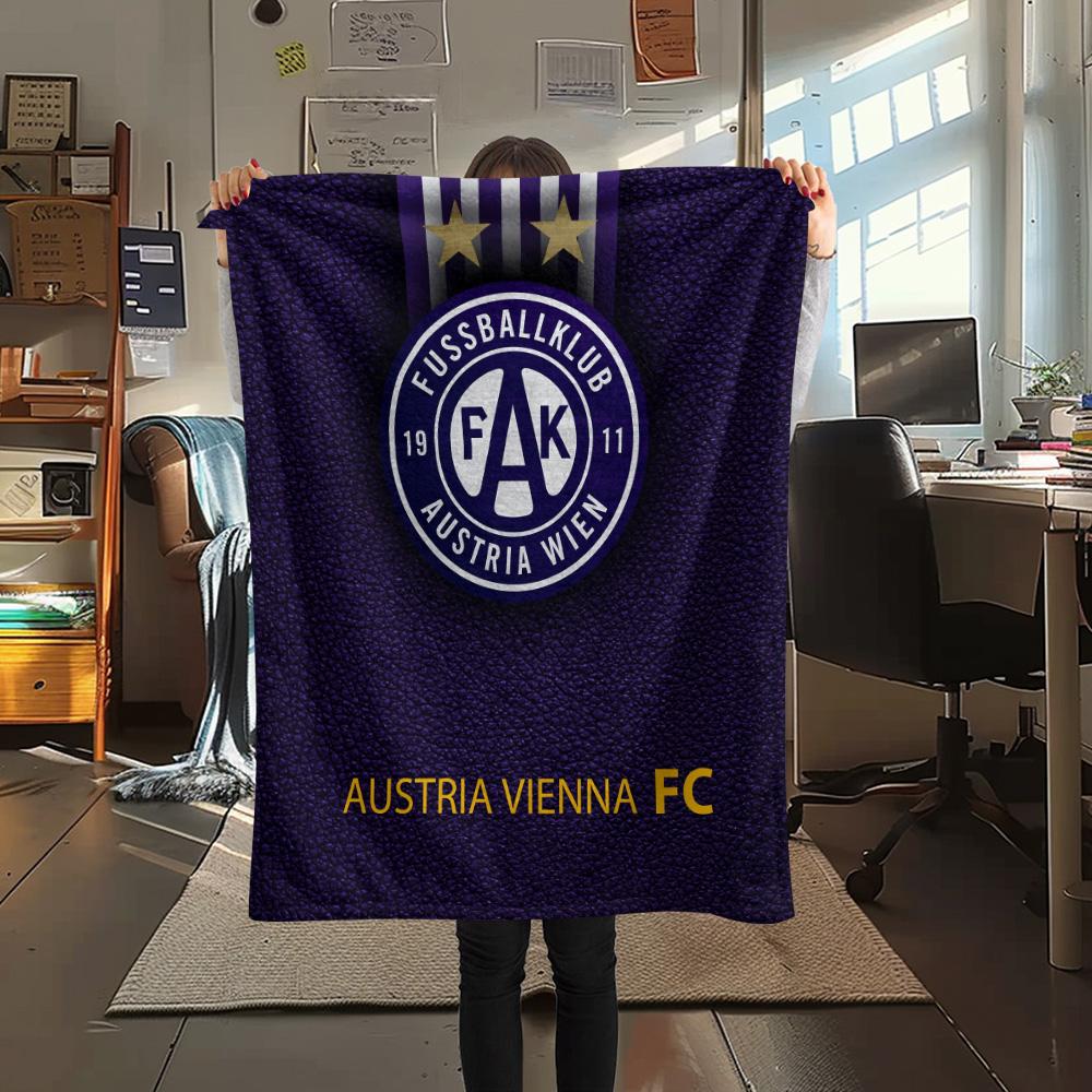 Coperta di Flanella Stampata FK Austria Vienna, Alta Qualità, Confortevole per Tutte le Stagioni, Arredamento per la Casa, Calore e Comfort