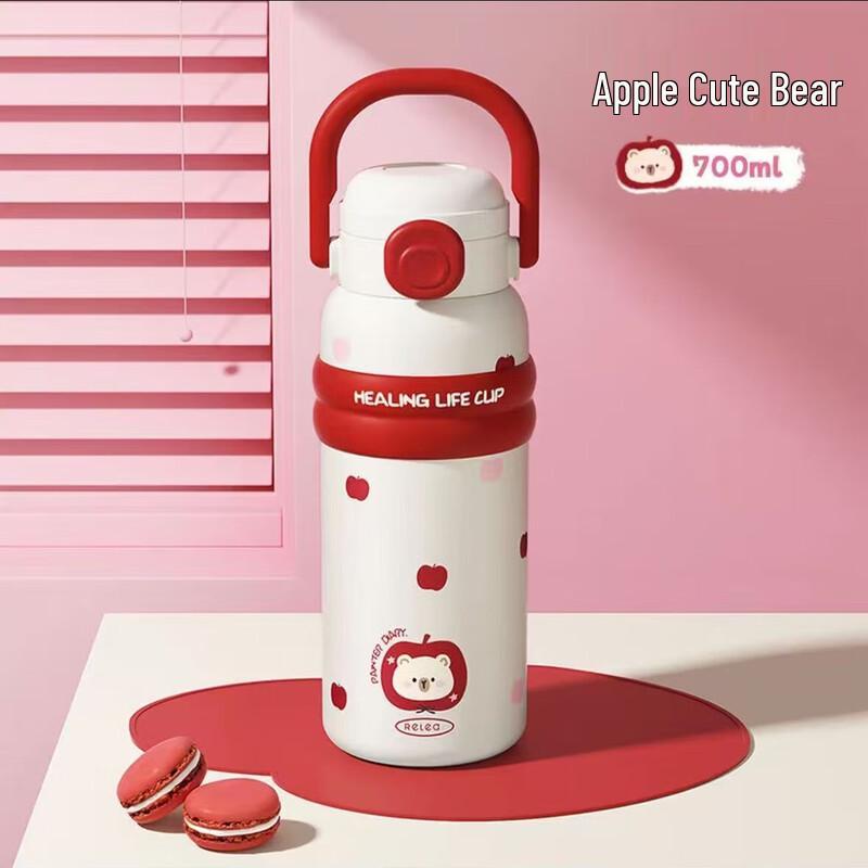 Wushengwu Cute Bear 316L Insulated Straw Cup