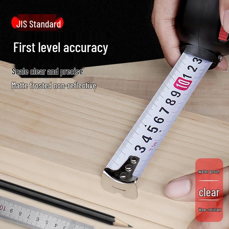 Durable Auto-Locking Steel Tape Measure, 5m/3ft, Waterproof & Wear-Resistant, Cut-Resistant Ruler with Thickened Casing.