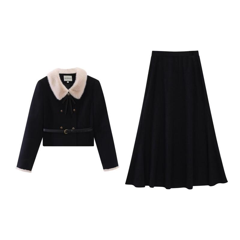 Elegant French Style Wool Blend Winter Outfit