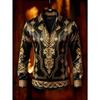 Men's New Series Long Sleeved Satin Shirt, 3D Printed with Various Printed Patterns, Luxurious and Fashionable