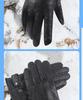 Men's Genuine Leather Winter Gloves - Windproof, Warm Sheepskin with Velvet Lining for Outdoor Sports