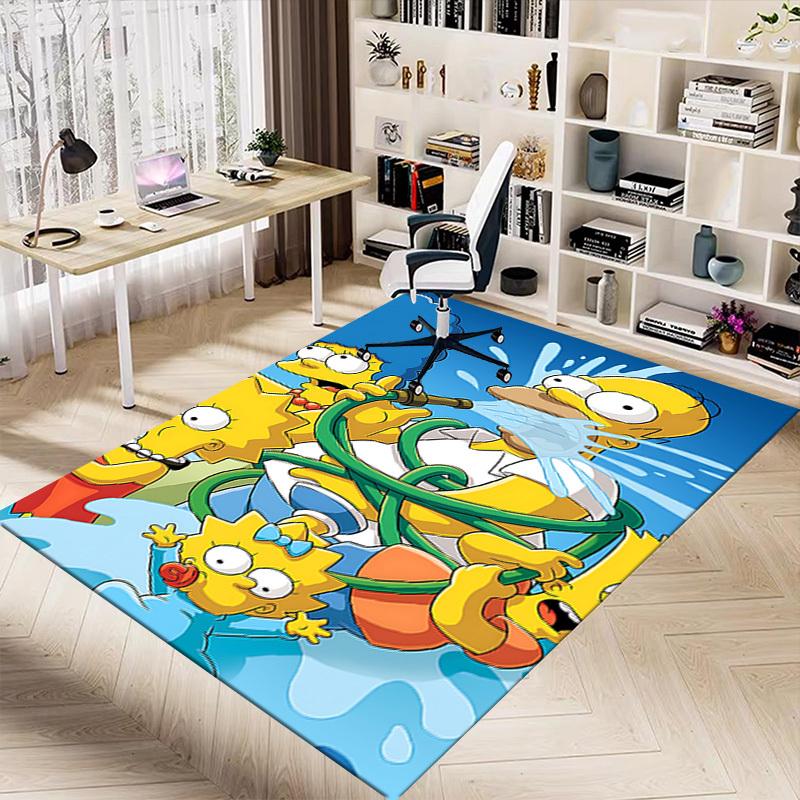 1PC Homer Simpson Lisa Simpson Carpet Ultra Soft, Thick & Absorbent, Non Slip Machine Washable Mat for Entryway