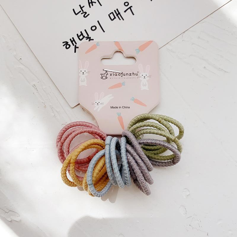 Cute Baby Rubber Bands Simple Hair Rope Set Children Accessories Girls Small Circle Elastic Hair Bands for Child
