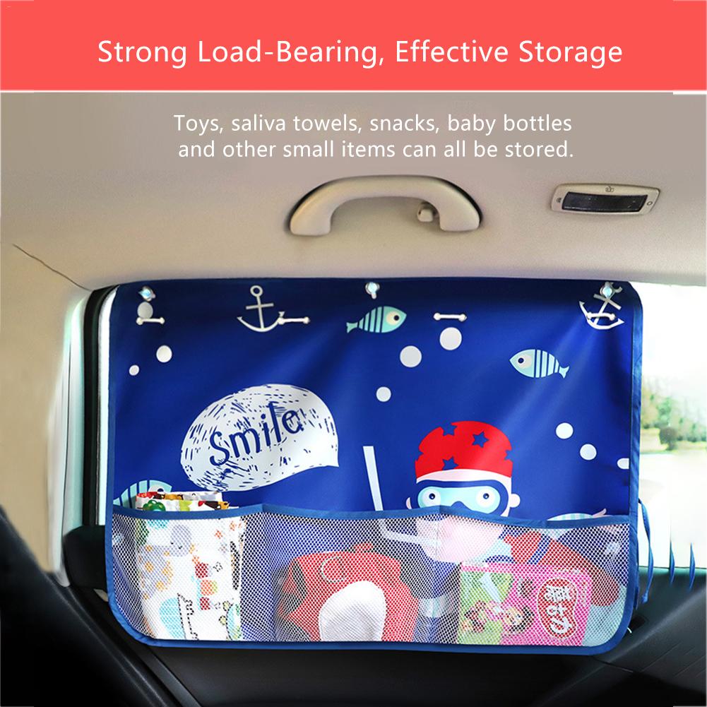 Cute Cartoon Animal Pattern Universal Car Side Window Sunshade Curtain Summer Adjustable Auto Windows Sun Visor Blinds Covers