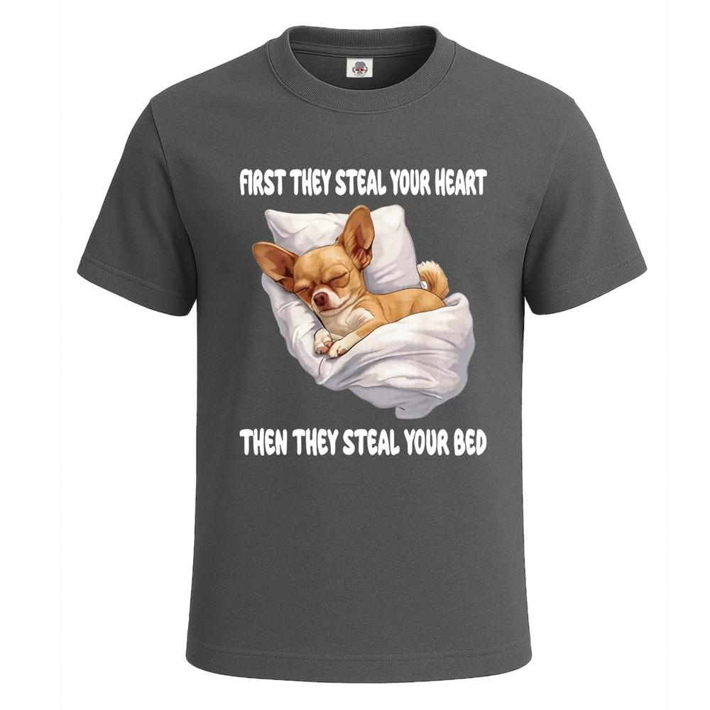 First they steal your heart graphic mens t shirt funny novelty party gift top