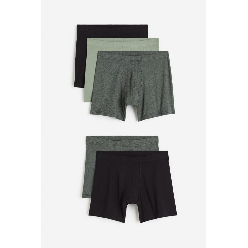 

Набор из 5 предметов HM Cotton Drawn Хаки Зеленый Черный