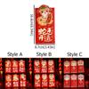 6pcs/set Traditional Snake Year Red Envelopes Cartoon Blessing Hongbao  Chinese New Year