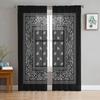 Statue Of Liberty Black White Tulle Window Curtains Living Room Organza Sheer Voile Curtain Bedroom Kitchen Home Decor Drape
