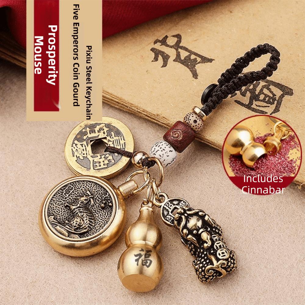 Vintage Style Twelve Zodiac Animal Keychains Animal Themed Universal Lucky Charm  Craft Decoration