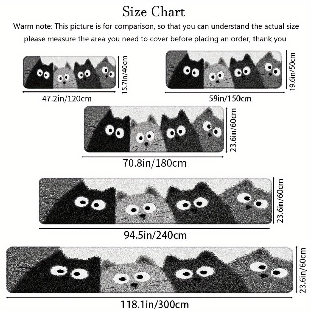 

VIKAMA Cartoon 4 Kittens Carpet Bathtub Floor Mat Soft Doormat Kitchen Rug Winter Soft Living Room Carpet Rug For Bedroom Home D 40X120CM (1.3X3.9FT