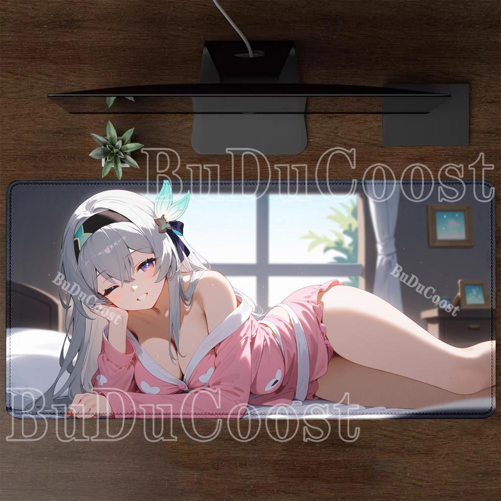 Anime Sexy Girl Firefly Honkai Star Rail HSR Mouse Pad Kawaii HD Printing Desk Mat Pc Cabinet Gaming Keyboard Xxl Large Mousepad