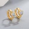 New 925 Sterling Silver Earrings Luxury 18k Heart High Quality for Women Wedding Jewelry Classic Female Accessories Gifts Party