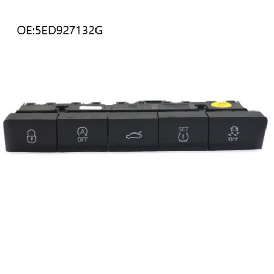 1pcs Control Button Switch (tire Pressure + Start Stop + Anti Sideslip + Trunk) For Skoda For Octavia 2014- OEM 5ED927132G