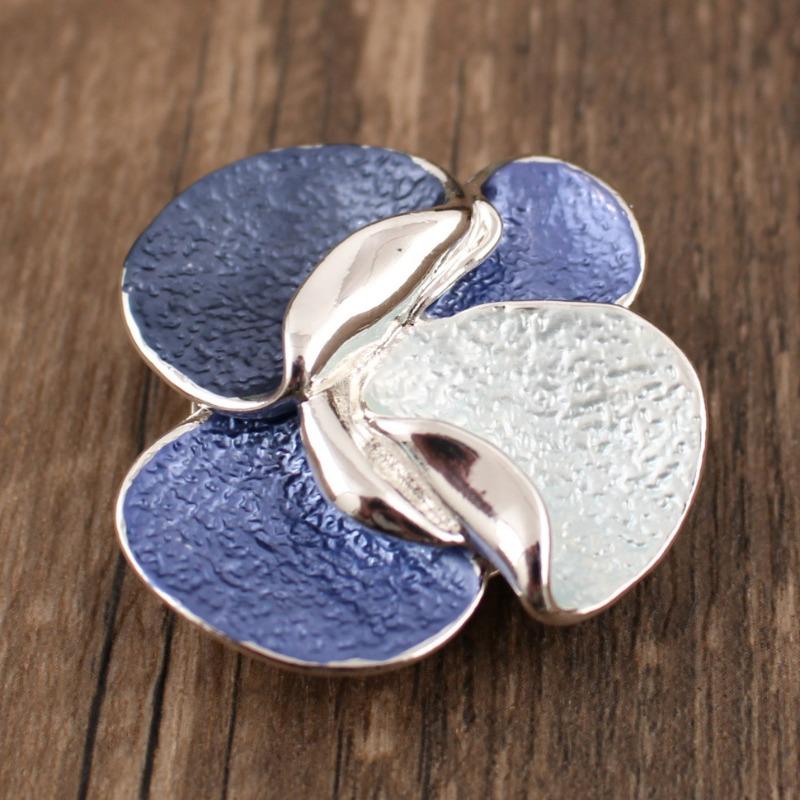 Heiß verkaufende emailierte geometrische Blume magnetische Brosche, modische kreative Blumenbrosche für Damen