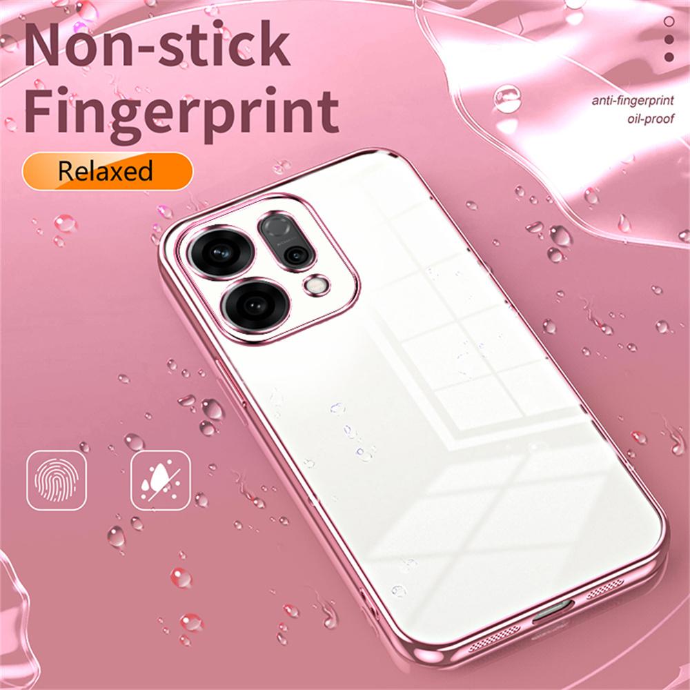 Dla Oppo Reno14 5G (Światowy) Etui Galwanizowana Ramka Miękkie TPU Pokrowiec na Telefon