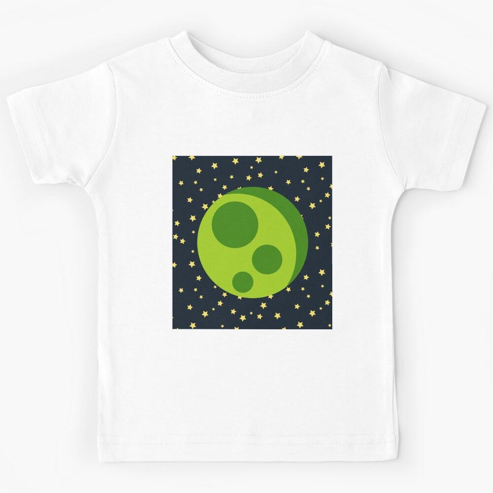 Run Astro Run - Green Moon - Starfield Kids T-Shirt 160