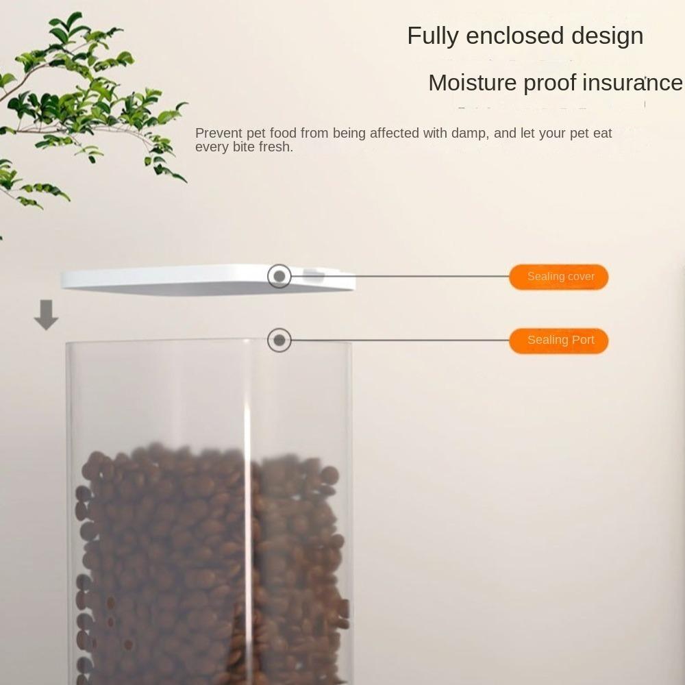 Large Capacity Automatic Pet Feeder Transparent Dog Automatic Feeders Automatic Dog Cat Feeding