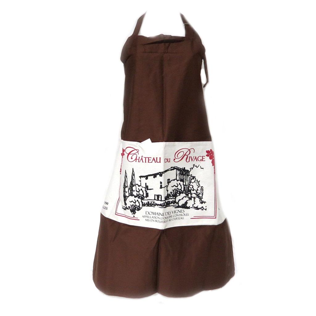 Les Trésors De Lily [P2070] - Kreativní zástěra 'Chateau du Rivage' hnědá